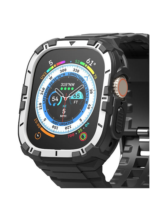 Ringke Fusion-X Guard & Strap Πλαστική Θήκη με Λουράκι σε Λευκό χρώμα για Apple Watch Ultra 2, Apple Watch Ultra 1