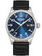 Swiss Alpine Military by Grovana Ανδρικό Ρολόι 43mm Μπαταρίας με Ασημί Δερμάτινο Λουράκι