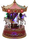 General Trade Weihnachts- Beleuchtete Dekorative Darstellung Rot mit Batterie mit Musik und Bewegung 18.5x13x13cm