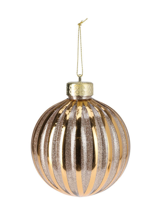 Hanging Ball Ornament Ornament Glass Gold 10cm