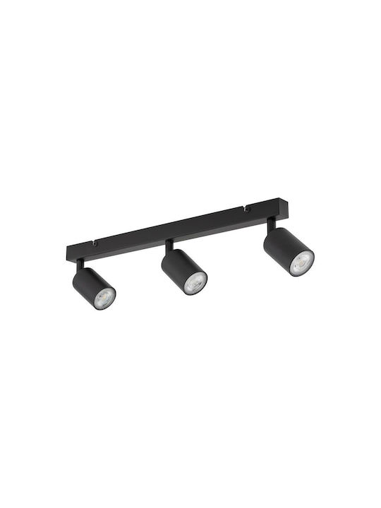 TK Lighting Σποτ με 10 Φώτα και με Ντουί GU10 σε Μαύρο Χρώμα