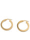 George Art Jewels Earrings Hoops made of Silver Gold Plated