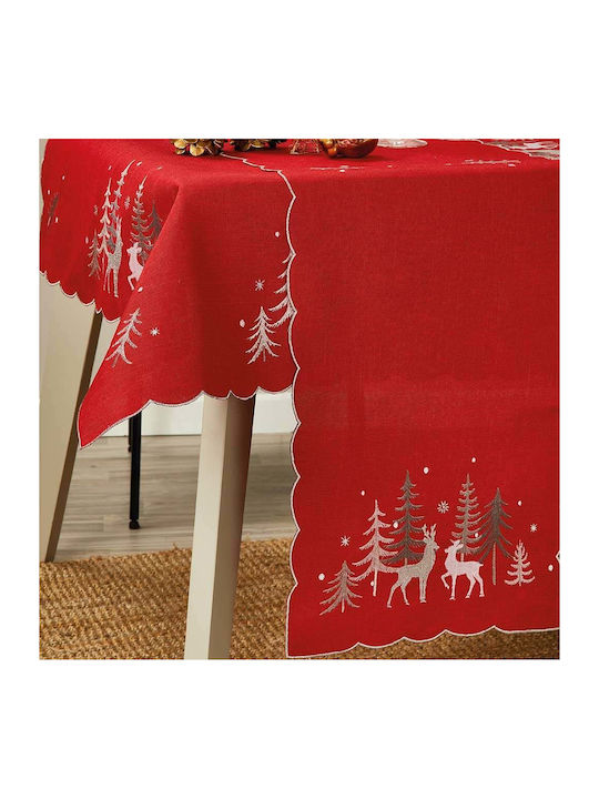 Whitegg Christmas Tablecloth Runner Fabric Red L40xW175cm.