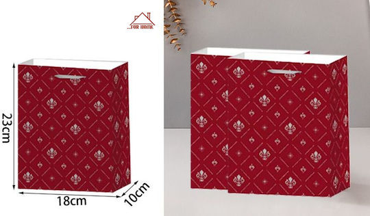 ForHome Χάρτινη Τσάντα για Δώρο Πολύχρωμη 18x23x10εκ. 12τμχ