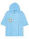 Mickey Blue Waterproof Kids Casual Short Coat with Hood