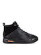 Leder Stiefeletten Damen Schwarz