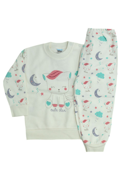 Extan Bebe Kids' Pajamas Winter Ecru