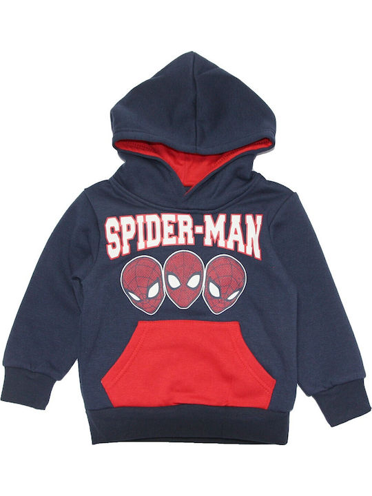 Kinder-Sweatshirt mit Kapuze und Taschen Navy, Dark Blue