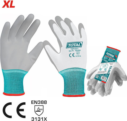 Total Arbeitshandschuhe Grün Polyurethan/Polyester 1Stück