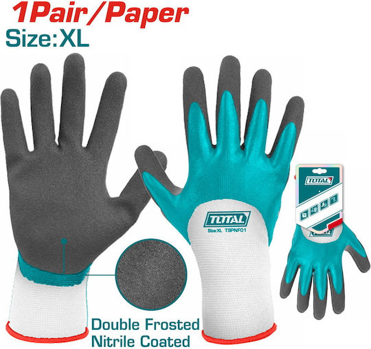 Total Arbeitshandschuhe Gelb Nitril/Polyester 1Stück