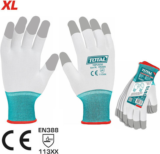 Total Arbeitshandschuhe Grün Polyurethan/Polyester 1Stück