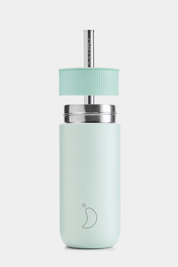 Chilly's Series 2 Switch Ποτήρι Θερμός Ανοξείδωτο BPA Free 500ml Lichen Green με Καλαμάκι