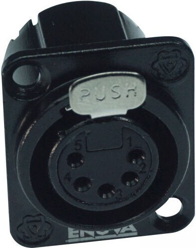 Xl15fb Xlr Chassisstecker Buchse 5-polig Metall Schwarz