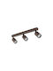 TK Lighting Triple Spot with Socket GU10 in Brown Color