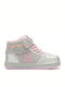 Kids Sneakers High with Scratch Silver