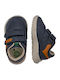 First Steps Παιδικά Sneakers Ανατομικά με Σκρατς Μπλε