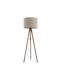 TK Lighting Φωτιστικό Δαπέδου με Ντουί για Λαμπτήρα E27 Καφέ