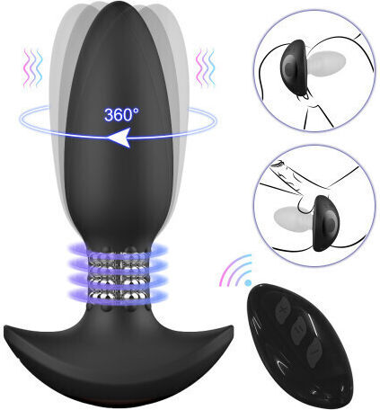 ToyBox Anal Plug with Wireless Functionality and Vibration Black