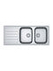 Franke Flash Ένθετος Νεροχύτης Inox Σατινέ Μ116xΠ50cm Ασημί