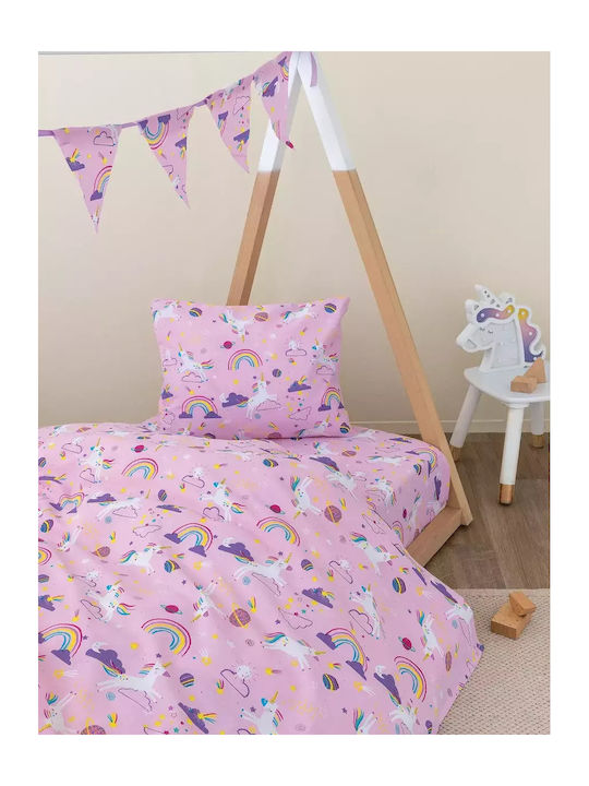 Palamaiki Kids Cotton Pillowcase Set 52x72cm Pink