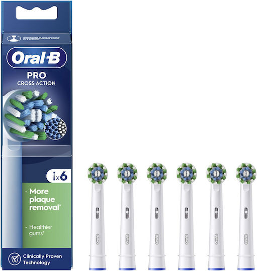 Oral-B Pro CrossAction Electric Toothbrush Replacement Heads for 6pcs