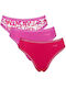 Βαμβακερά Women's Slip 3Pack Fuchsia, Red, Print