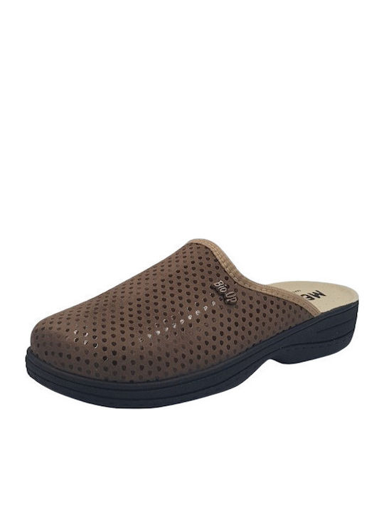 Medies Anatomische Lederne Damen Hausschuhe Gray