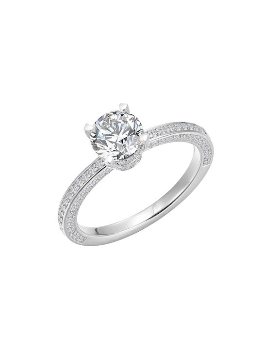 Brizzling Einzelstein aus Silber mit Diamant
