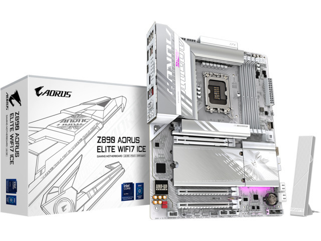 Gigabyte Aorus Elite Wifi 7 ICE Z890 Motherboard ATX με Intel 1851 Socket