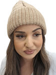 Remix Beanie Unisex Beanie Knitted in Beige color