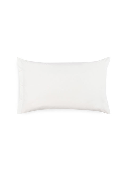 Zucchi Collection Clic Clac Solid Pillowcase Set White 50x80cm.