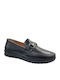 Leather Women's Moccasins in Black Color