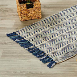 Whitegg Πατ63 Cotton with Fringes Blue