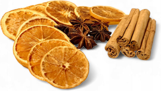 Aromatische essbare getrocknete Weihnachtsmischung aus Zimt, Anis und Orangen, 20 Stück
