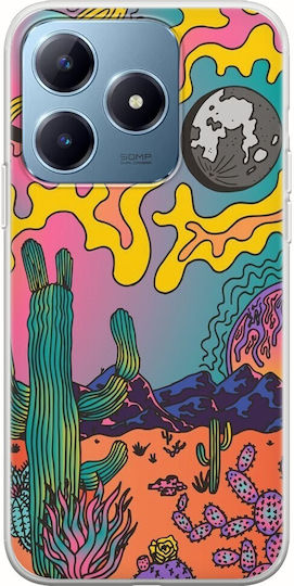 Cactus psihedelic Realme C63 TPU flexibil silicon transparent