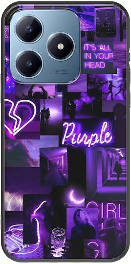 Estetic Violet Realme C63 Negru TPU Negru Siliconic