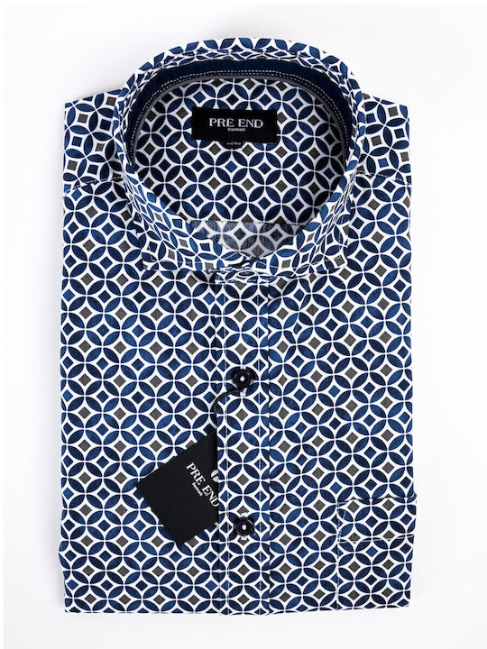 Long-sleeved Shirt White, Blue