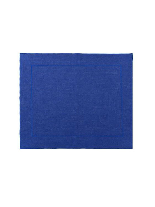 La Gallina Matta Platzdeckchen Stoff Blau 48x40...