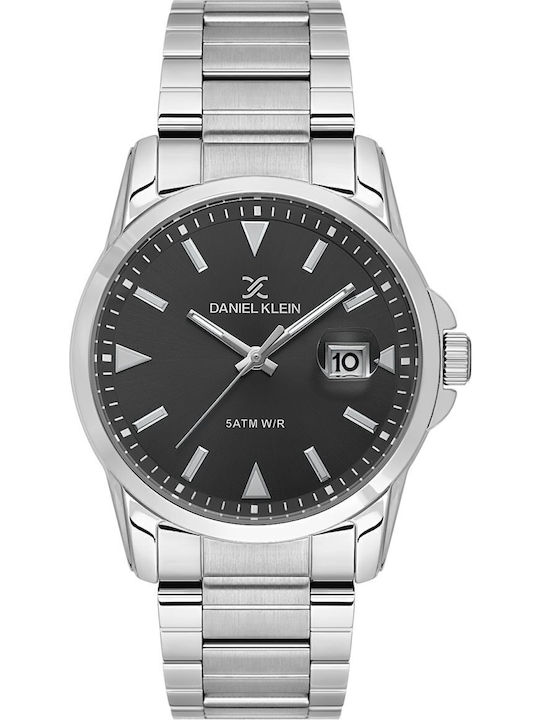 Daniel Klein Men's Watch 42mm Battery with Silver Metal Bracelet