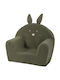 Kids Armchair with Armrests Green