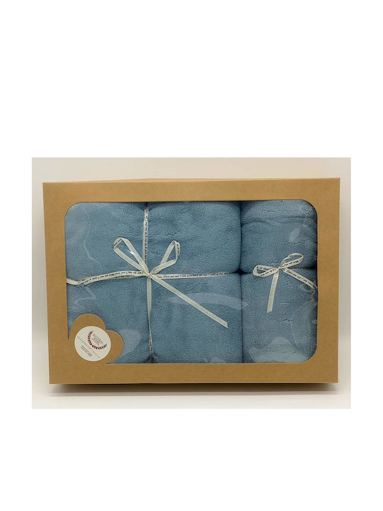 Natural Home Badehandtuch 70x140cm Blau 2 Stück