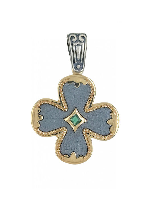 Byzantine Cross from Gold Plated Silver