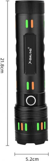 Rechargeable Flashlight LED Black