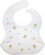 Beboulino Waterproof Bib Silicone with Pocket Ecru Lemon