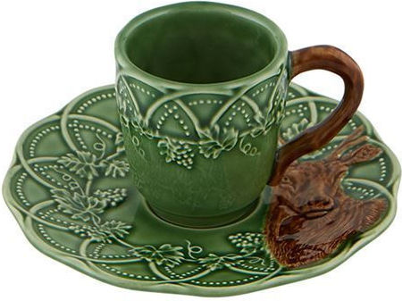 Bordallo Pinheiro Christmas Cup Ceramic Green L14.3xW7.4cm.