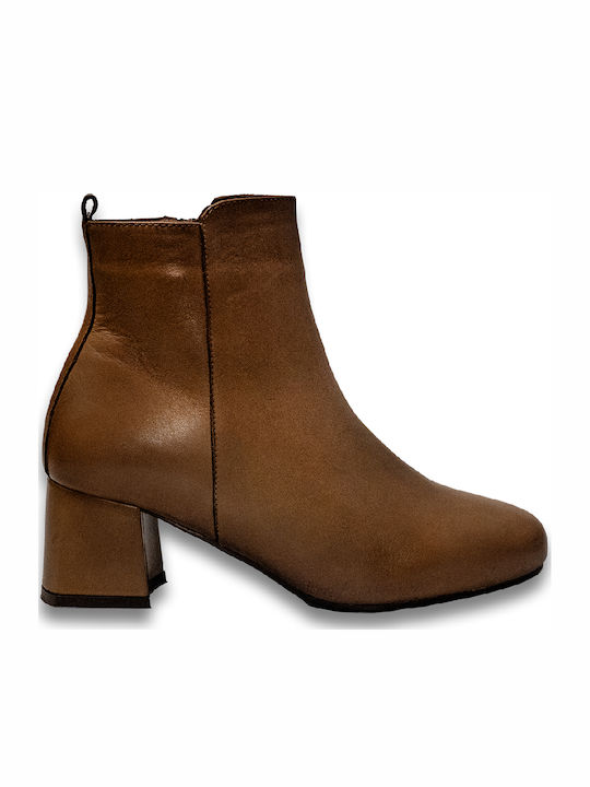 Mago Shoes Leather Women's Ankle Boots with Med...