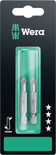 Wera 855/4 Tz Torsion Bits Pz 2 X 50mm 2pcs