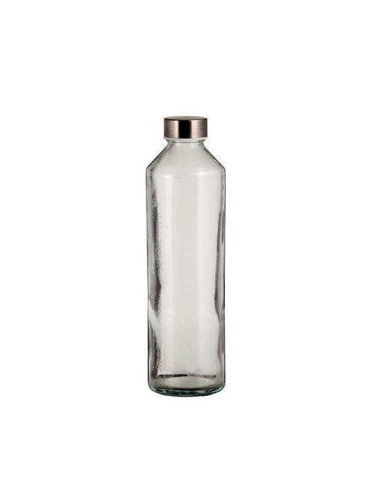TnS Bottle Water Glass with Screw Cap Transparent