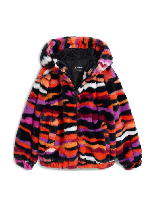 Kids' Coat with Hood Fuxia Magico Aida
