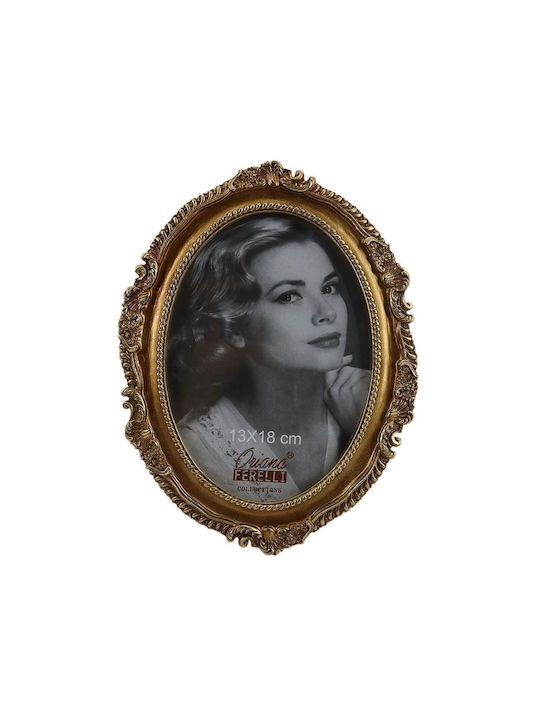 Oriana Ferelli Κορνίζα Μεταλλική με Χρυσό Πλαίσιο